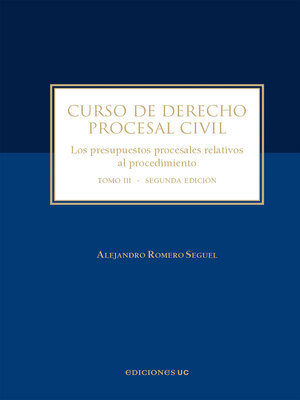 cover image of Curso de derecho procesal civil